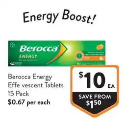 Foodworks Berocca Energy Effervescent Tablets offer