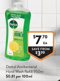 Foodworks Dettol Antibacterial Hand Wash Refill offer