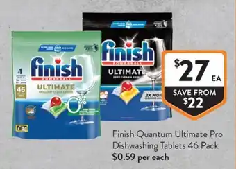 Foodworks Finish Quantum Ultimate Pro Dishwashing Tablets offer