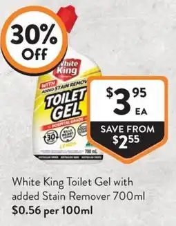 Foodworks White King Toilet Gel with added Stain Remover offer