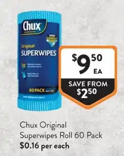 Foodworks Chux Original Superwipes Roll offer