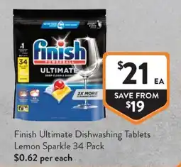 Foodworks Finish Ultimate Dishwashing Tablets offer