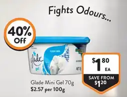 Foodworks Glade Mini Gel offer