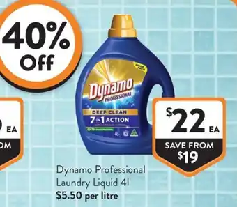 Foodworks Dynamo Professional Laundry Liquid offer