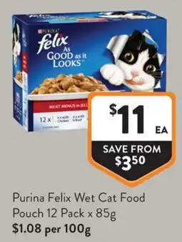 Foodworks Purina Felix Wet Cat Food Pouch offer