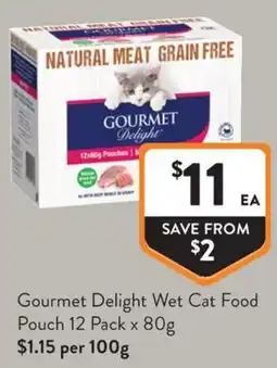 Foodworks Gourmet Delight Wet Cat Food Pouch offer