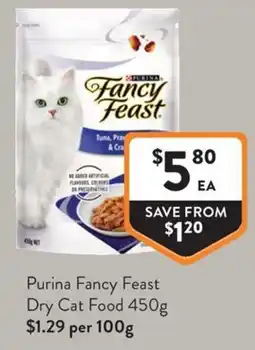 Foodworks Purina Fancy Feast Dry Cat Food offer