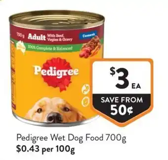 Foodworks Pedigree Wet Dog Food offer