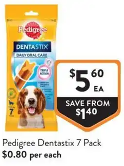 Foodworks Pedigree Dentastix offer