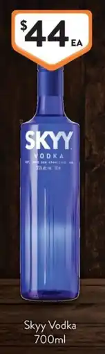 Foodworks Skyy Vodka offer