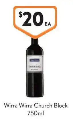 Foodworks Wirra Wirra Church Block offer