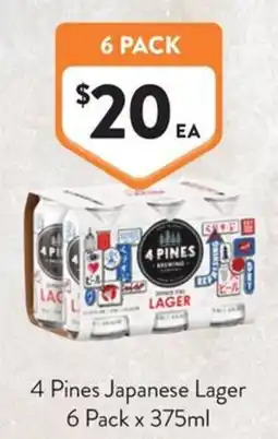 Foodworks 4 Pines Japanese Lager offer