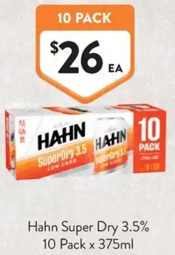 Foodworks Hahn Super Dry 3.5% offer