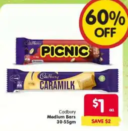 Spar Cadbury Medium Bars offer