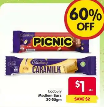 Spar Cadbury Medium Bars offer