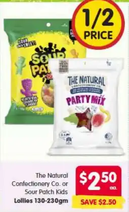 Spar The Natural Confectionery Co. or Sour Patch Kids Lollies offer