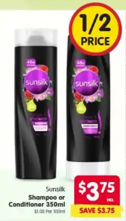 Spar Sunsilk Shampoo or Conditioner offer