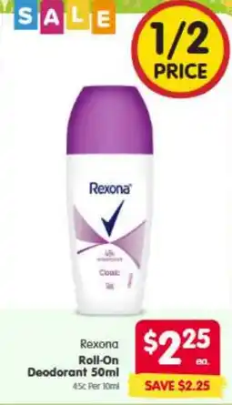 Spar Rexona Roll-On Deodorant offer