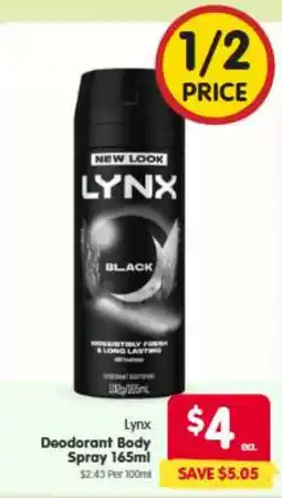 Spar Lynx Deodorant Body Spray offer