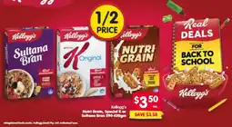 Spar Kellogg's Nutri Grain, Special K or Sultana Bran offer
