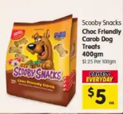 Spar Scooby Snacks Choc Friendly Carob Dog Treats offer