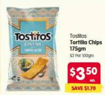 Spar Tostitos Cantina Tortilla Chips offer