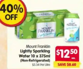 Spar Mount Franklin Lightly Sparkling Water offer