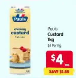 Spar Pauls Custard offer