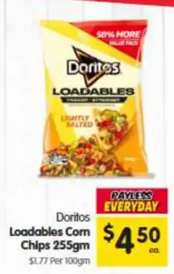 Spar Doritos Loadables Corn Chips offer