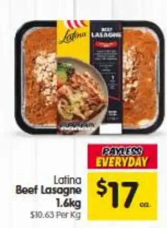 Spar Latina Beef Lasagne offer