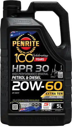 Autopro Penrite HPR 30 20W-60 High Performance Mineral offer
