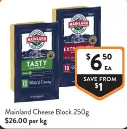 Foodworks Mainland Cheese Block offer