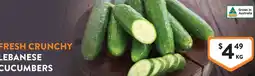 Foodworks Fresh Crunchy Lebanese Cucumbers offer