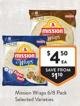 Foodworks Mission Wraps offer