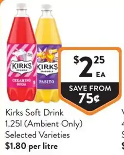 Foodworks Kirks Soft Drink offer