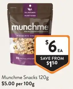 Foodworks Munchme Snacks offer