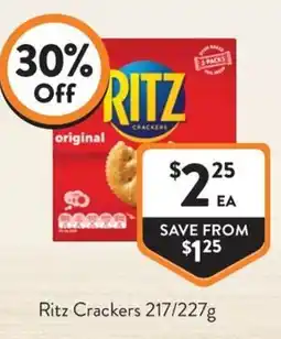 Foodworks Ritz Crackers offer