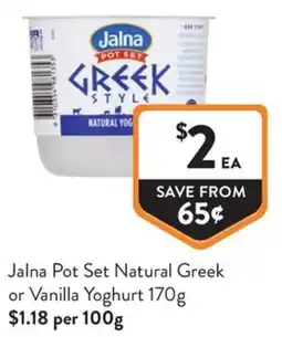 Foodworks Jalna Pot Set Natural Greek Yoghurt offer