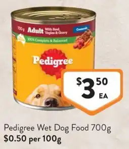 Foodworks Pedigree Wet Dog Food offer