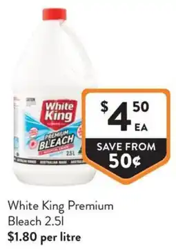 Foodworks White King Premium Bleach offer