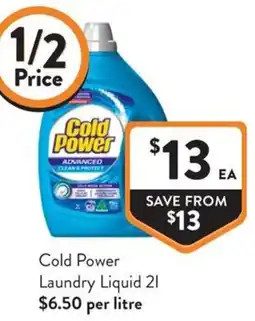 Foodworks Cold Power Laundry Liquid offer
