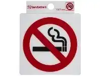 Officeworks Sandleford No Smoking Symbol Self Adhesive Sign 75 x 75mm offer