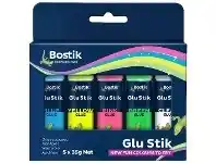 Officeworks Bostik Glu Stik 35g Rainbow 5 Pack offer