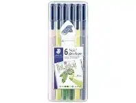 Officeworks Staedtler Triplus Botanical Fibre Tip Pens 6 Pack offer
