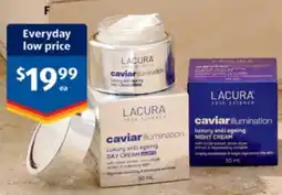 ALDI Lacura Caviar Illumination Day Cream with SPF15 or Night Cream offer