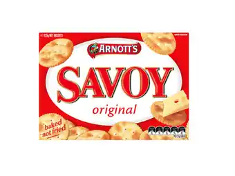 Foodworks Arnott’s jatz, savoy or clix biscuits 225/250g offer