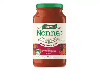 Foodworks Dolmio nonna’s pasta sauce 500gm offer