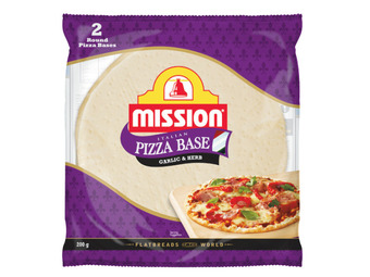 Foodworks Mission pizza base 2 pack 200g offer