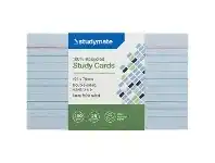 Officeworks Studymate Study Cards Ruled 127 x 76mm Blue 25 Pack offer