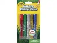 Officeworks Crayola Washable Glitter Glue 5 Pack offer